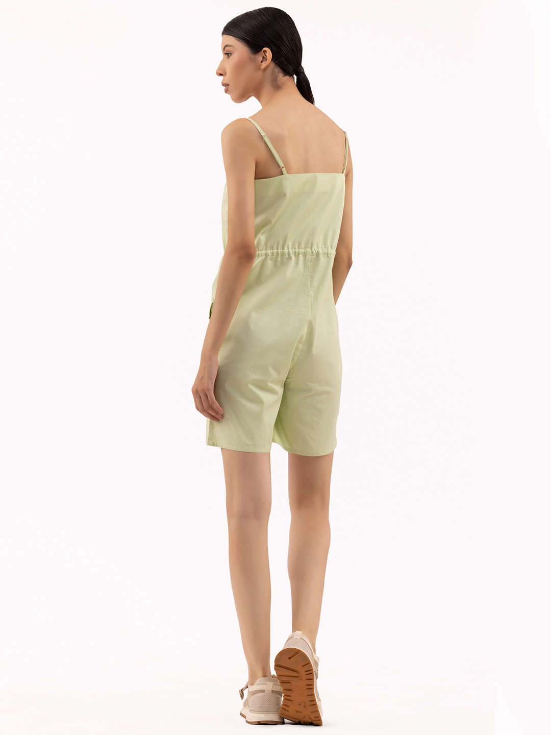 Weekend Strappy  Romper Light Lime - Back